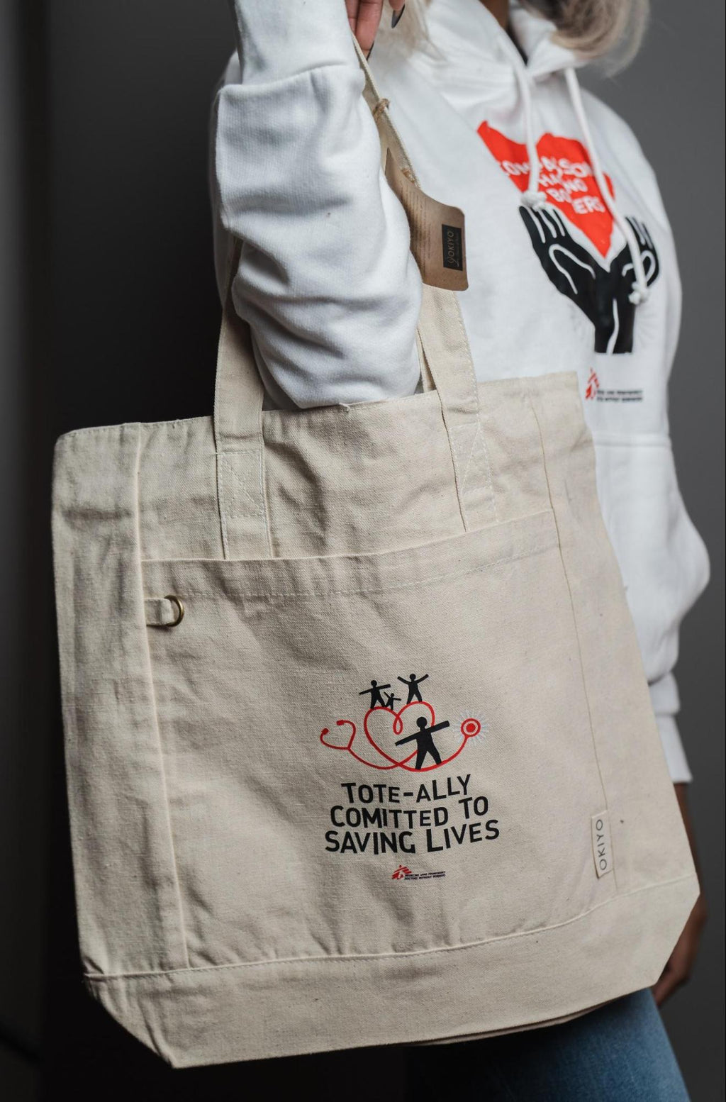 Okiyo Tote Bag – “Tote-Tally Committed to Saving Lives” Collection